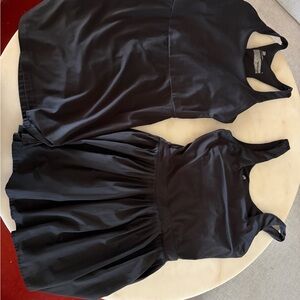 All in Motion Black Sleeveless pickleball or tennis dress set.
